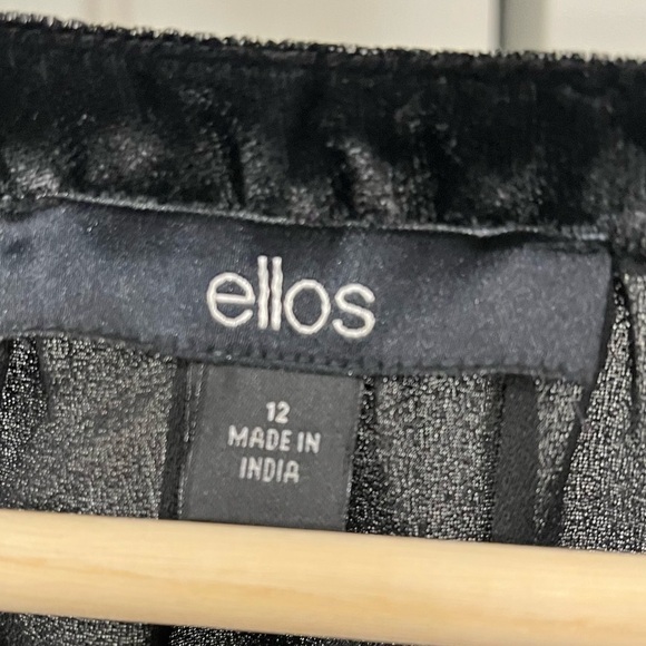 Ellos Embellished Black Top Size 12 New With Tags - Picture 5 of 12